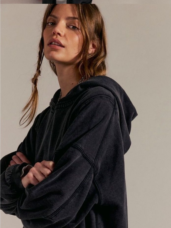 Free People Dresses & Skirts - NWT Free People We The Free Black Maxi Hoodie Dress